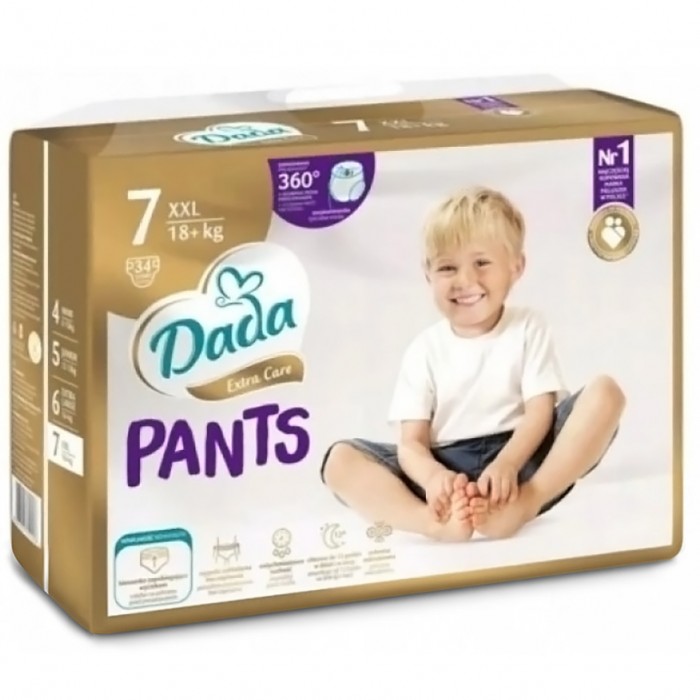 Підгузки-трусики дитячі Dada Extra Care Pants, розмір 7 (18+ кг), 34 шт - 